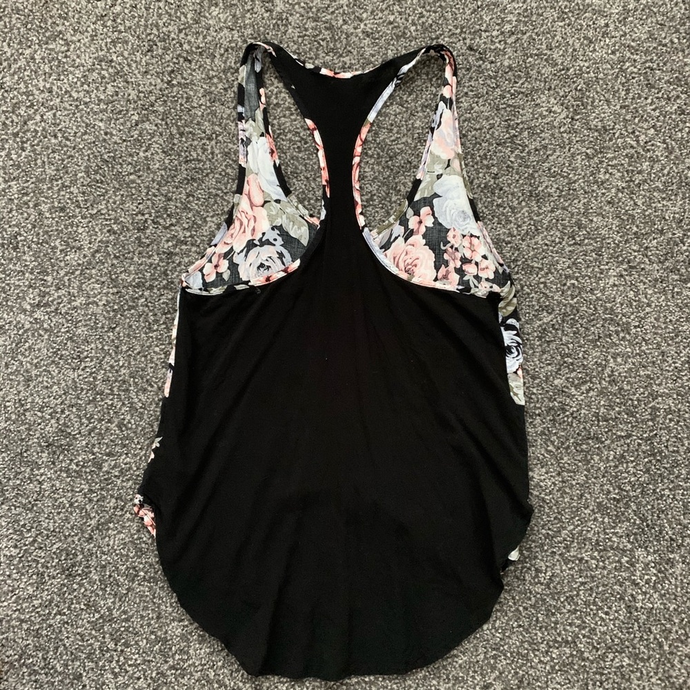 Floral Volcom Racerback Button Front Tank Top - Picture 2 of 3